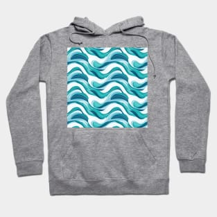 Ephemeral Crests: Hokusai Waves Reimagined Hoodie